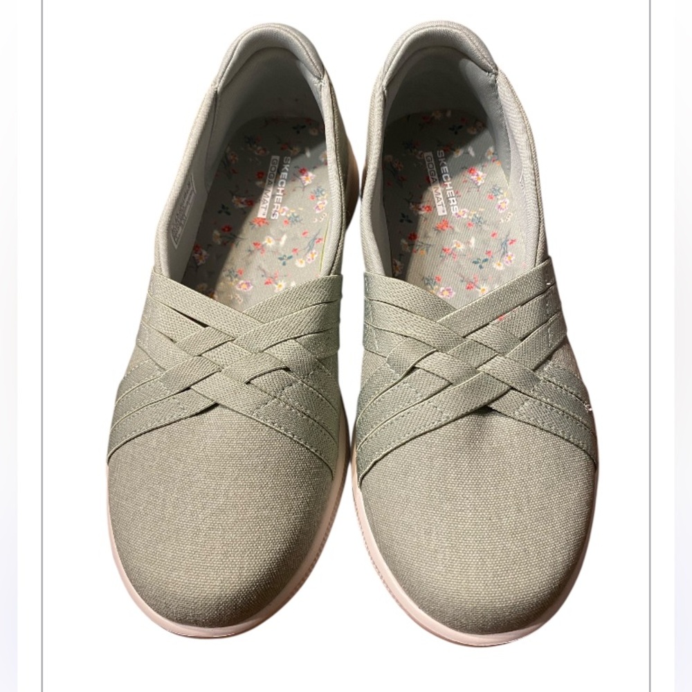 Skechers Green Comfortable Slip-On Design Shoes
